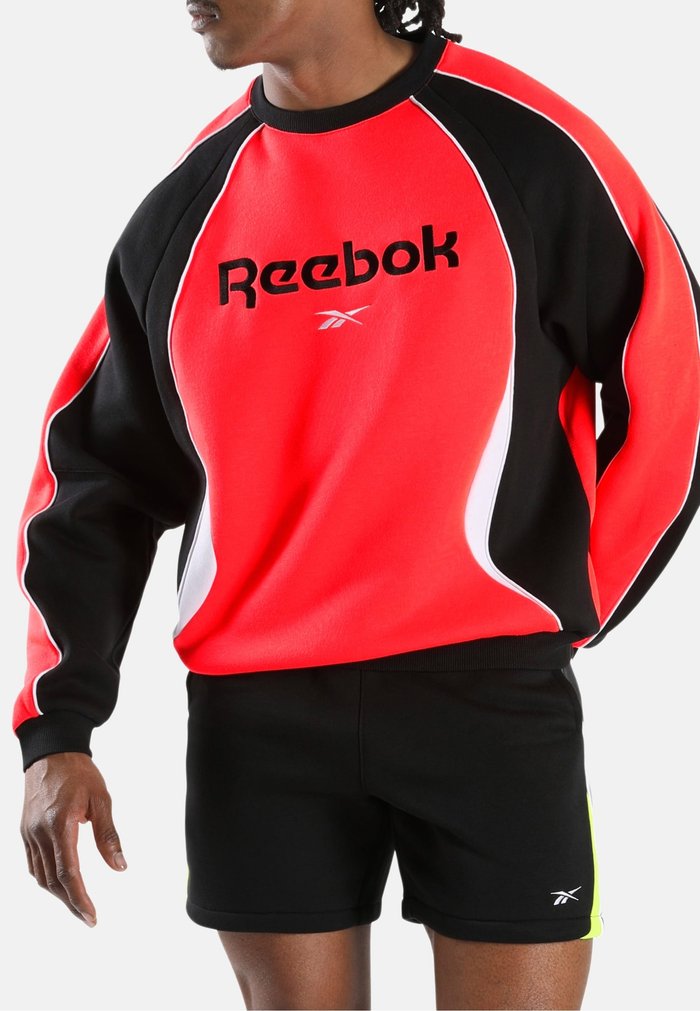 Reebok SIDEWINDER FOOTBALL CREWNECK SWEATSHIRT-RED. - Sweatshirt - neon cherry black white