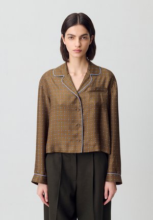 IMPRIMÉE - Camicia - cravate marron