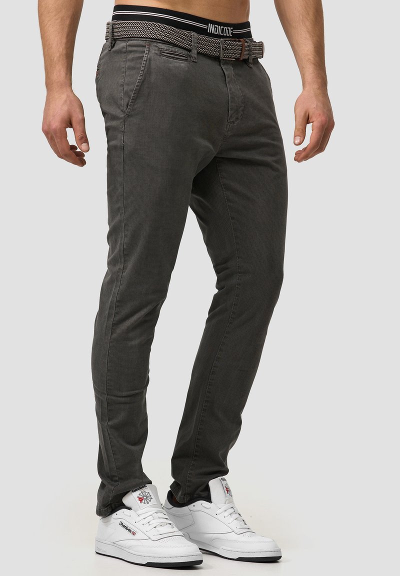 INDICODE JEANS - Chino - dk grey, Vergrößern