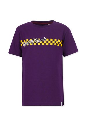 CHECKER - Print T-shirt - dark purple