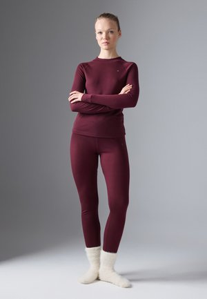 2 PIECE LONG SLEEVE TOP AND LEGGINGS SET - Alussärk - 304 - bordeaux
