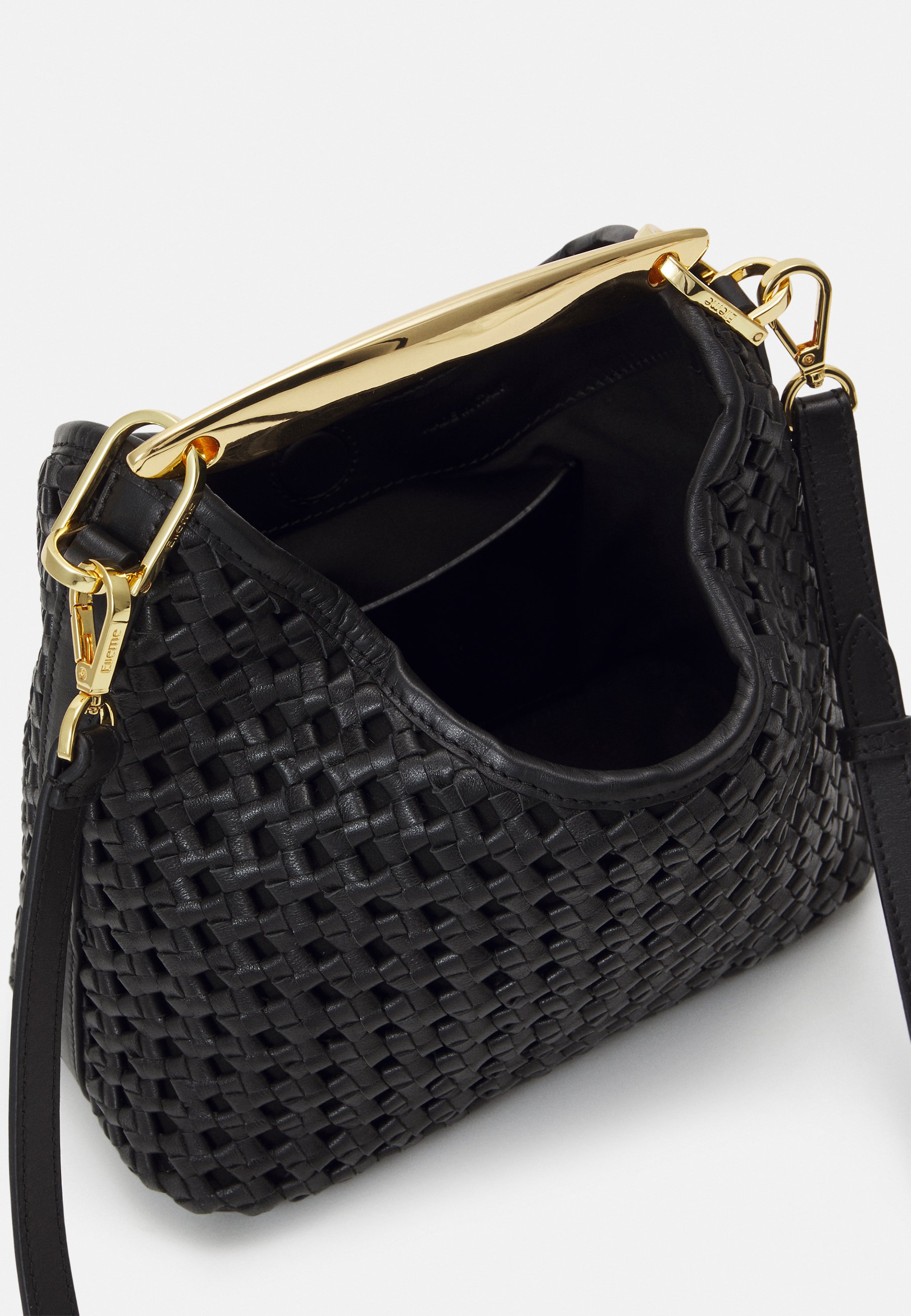 Elleme BOOMERANG SMALL WOVEN - Handbag - black - Zalando.co.uk