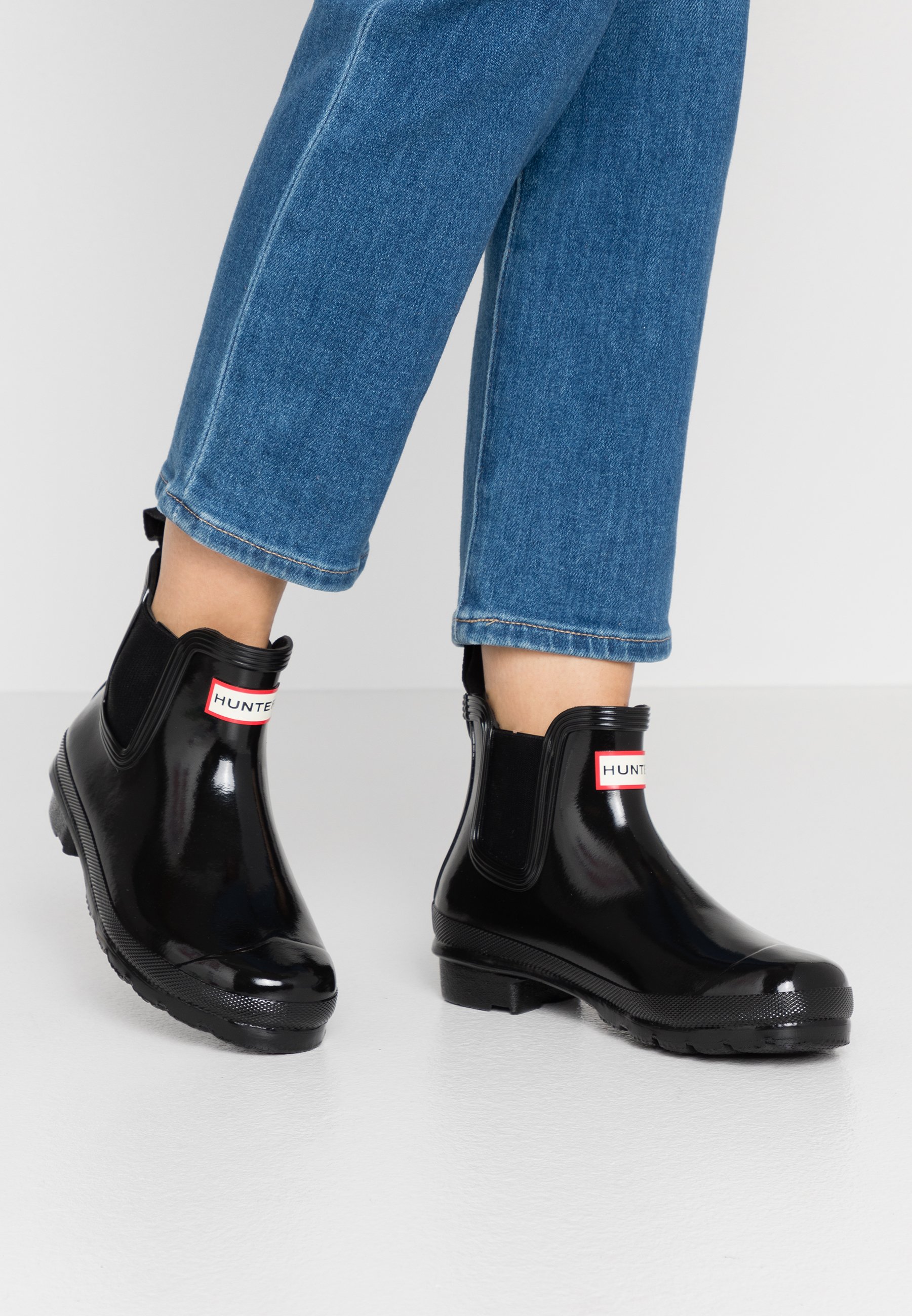 øve sig grim ingeniørarbejde Hunter ORIGINAL WOMENS ORIGINAL CHELSEA GLOSS BOOT VEGAN - Gummistøvler -  black/sort - Zalando.dk