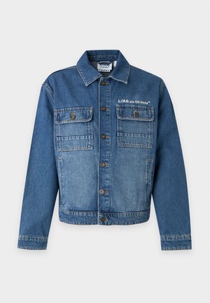 L/AB c/o Off-White, ZIP TRUCKER - Τζιν μπουφάν - steel indigo