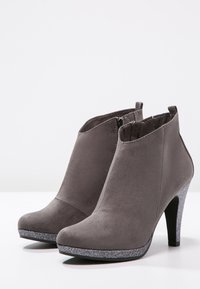 Marco Tozzi High heeled ankle boots - grey