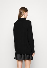 pure cashmere HIGH NECK  - Džemperis - black