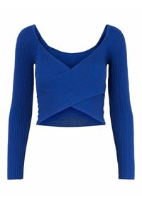 Pieces Stickad tröja - blue