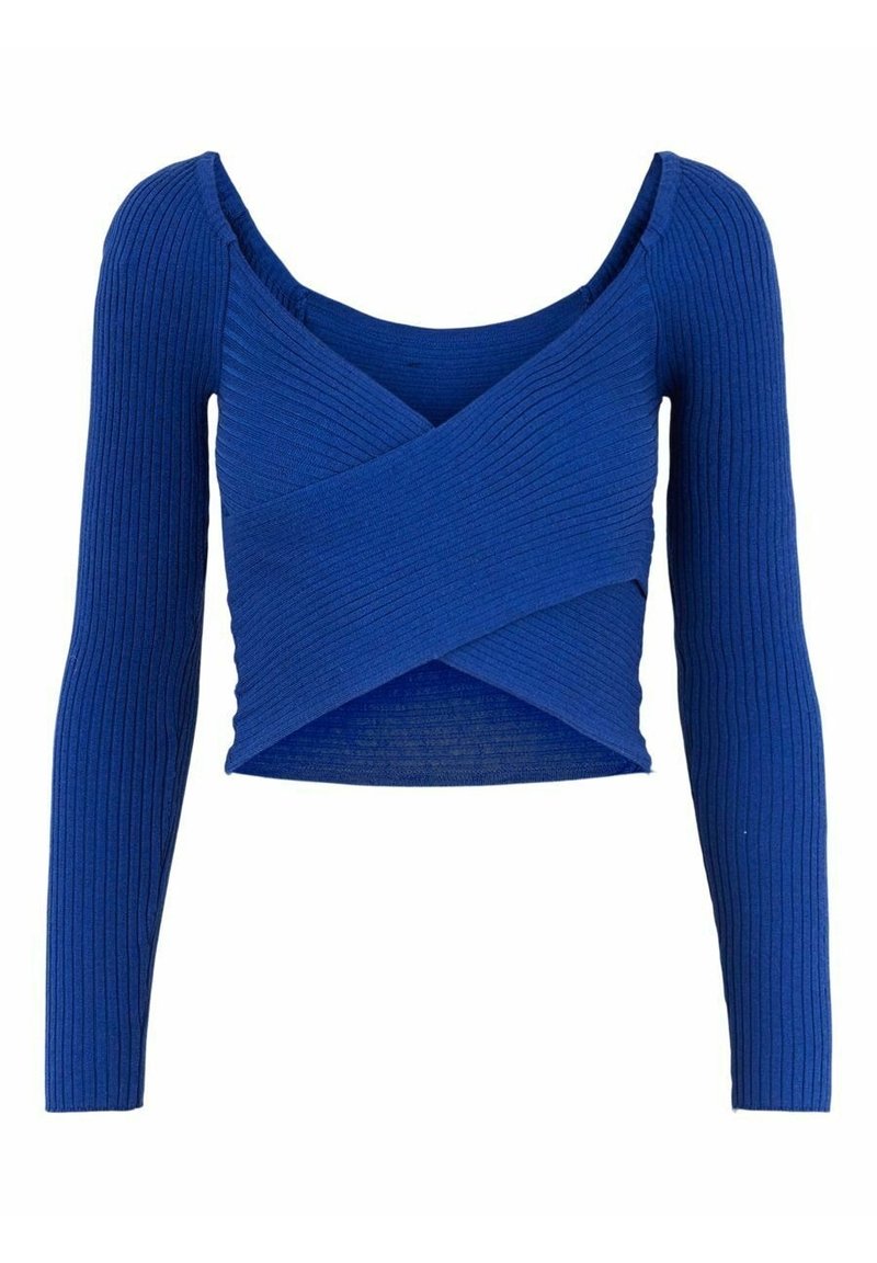 Pieces Stickad tröja - blue