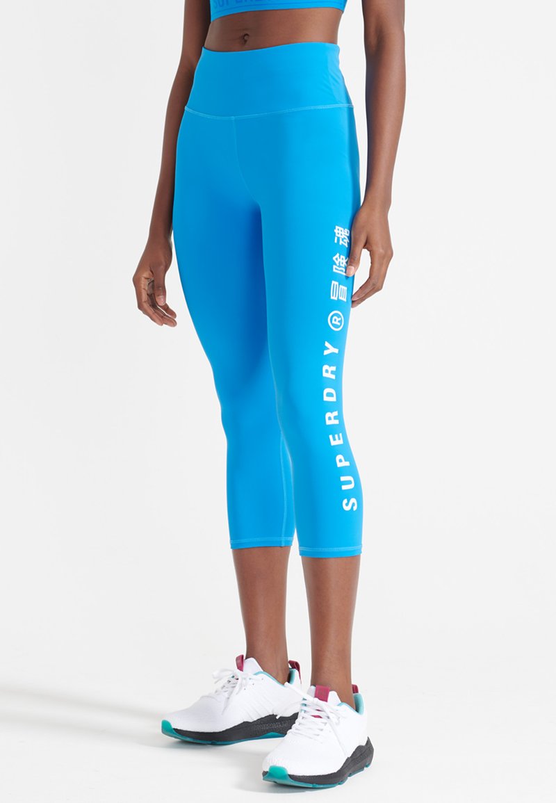 Superdry ESSENTIAL CAPRI Legging vibrant blue/bleu clair ZALANDO.FR