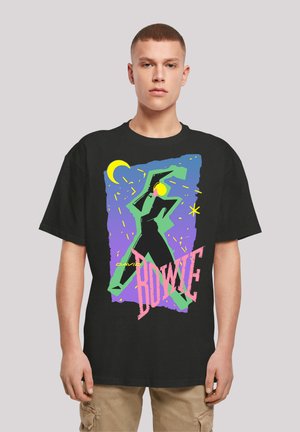 DAVID BOWIE ROCK MUSIC BAND MOONLIGHT DANCE - Print T-shirt - black
