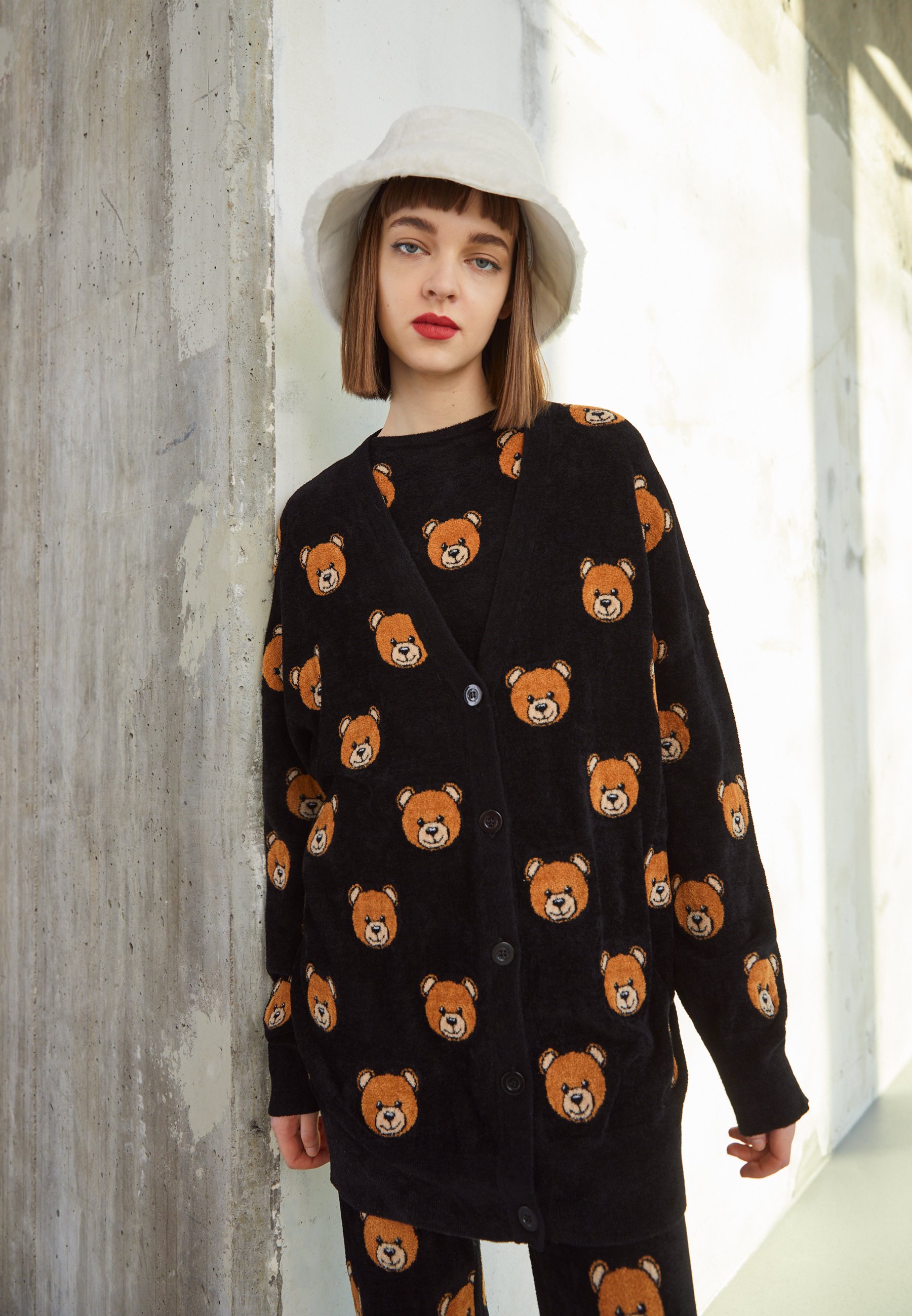 MOSCHINO TEDDY BEAR - Cardigan - black 