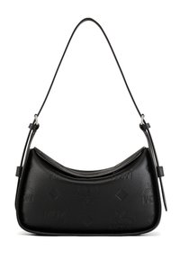 AREN QUERFORMATIGE HOBO MIT ÜBERSCHLAG MIT GEPRÄGTEM M - Handtas - black