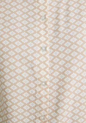 LASCANA SHORTSLEEVE - Maglia del pigiama - beige/white