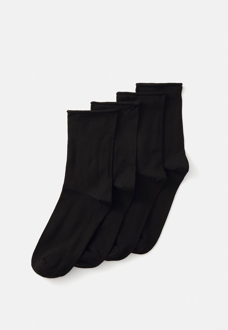 Lindex - ROLL EDGE 4 PACK - Socks - black, Enlarge