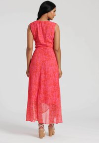 South Beach SUMMER CHIFFON V NECK FRILL WRAP  - Vestido largo - red