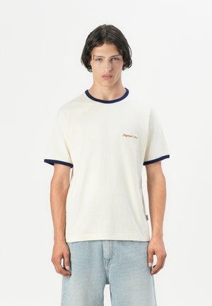 Jack & Jones JORNORREBRO RINGER TEE CREW NECK - Basic T-shirt - antique white