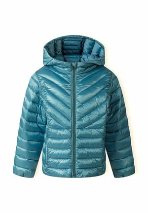 HIGH SHINE QUILTED HOODED - Zimná bunda - turquoise