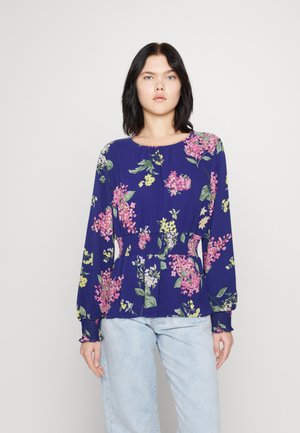 VILA VIURA O NECK WAIST - Μπλούζα - mazarine blue