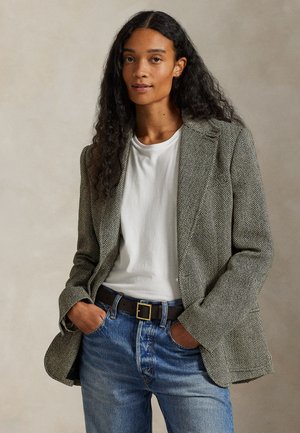 Polo Ralph Lauren, SINGLE BREASTED HERRINGBONE BLAZER - Bleiser - black/cream
