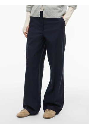 FLARED MID-WAIST - Püksid - sky captain