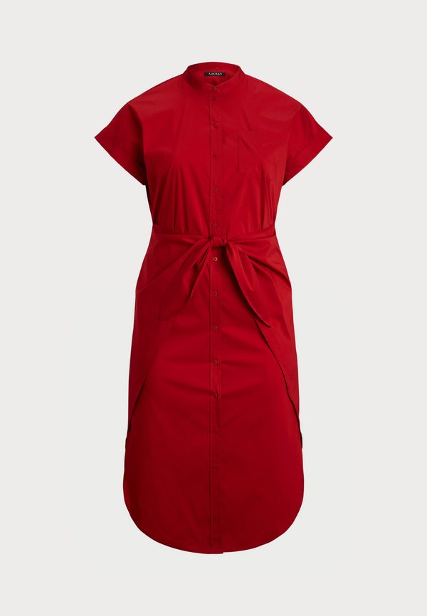 TIE FRONT COTTON BLEND SHIRTDRESS - Shirt dress3