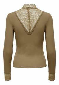 ONLY ONLTILDE HIGH NECK - Tops ar garām piedurknēm - beige  beige