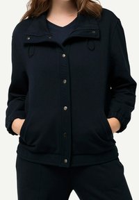 Ulla Popken Felpa con zip - dark blue