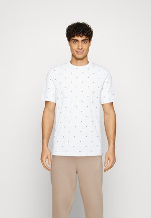 CLASSIC PATTERNED CREWNECK - Print T-shirt - white
