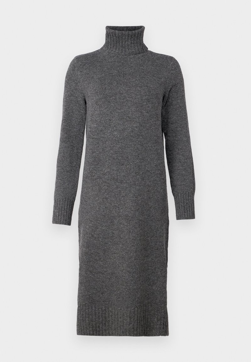roll neck jumper dress grey Grey Knitted Roll Neck Jumper Dress