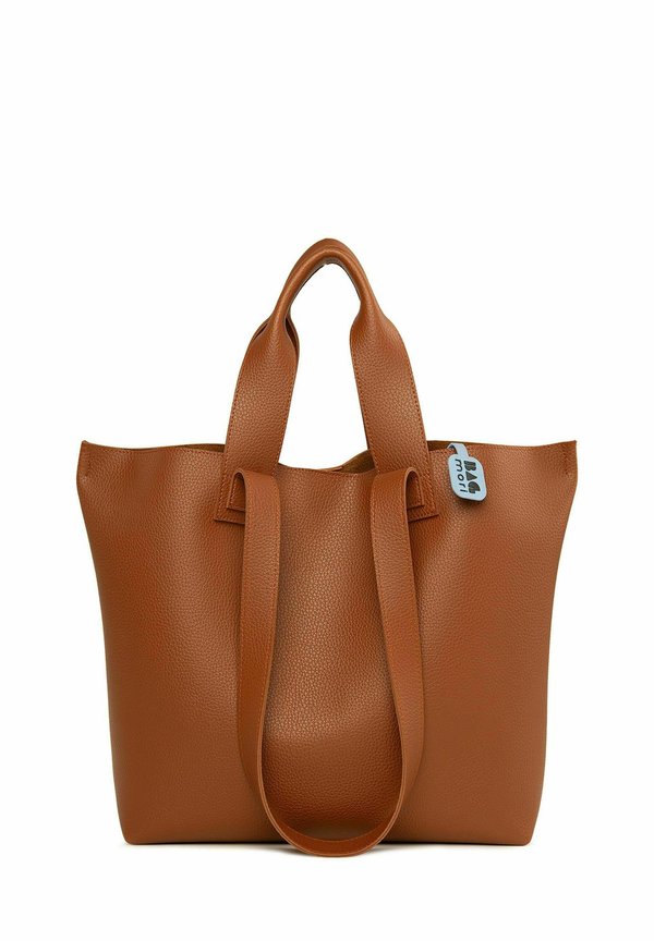 TOTE BAG WITH DOUBLE STRAP - Shopping Bag - camel