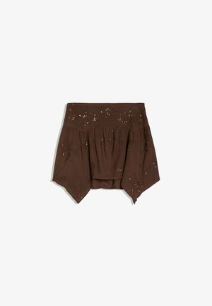 Bershka, A-vonalú szoknya - dark brown