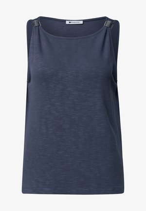 Street One, TOP WITH BOAT NECKLINE AND SHOULDER - Top - ashen blue