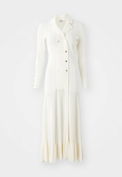 sandro ROBE MIDI LOOK MANTEAU - Sarafanas - ecru