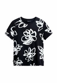 LARGE FLOWER - T-shirt print - black