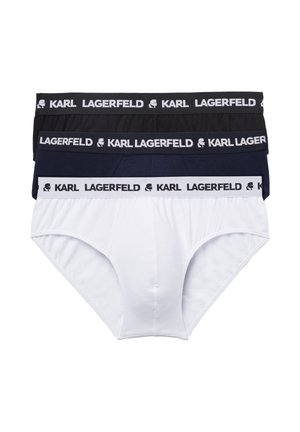 KARL LAGERFELD UNDERWEAR BOTTO LOGO BRIEFS (PACK OF 3) - Slip - black/white/navy