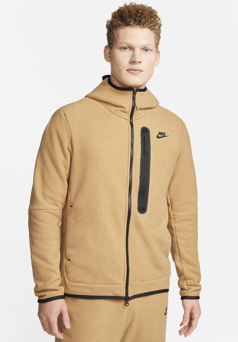 Nike Sportswear TECH FLEECE FZ WINTER HD - Sweater met rits - brown