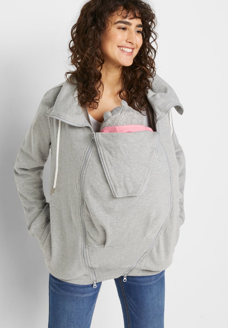 bonprix TRAGE-UMSTANDS - Felpa con zip - grey