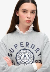 Superdry & Co COLLEGE SCRIPT LOOSE - Sweatshirt - ash grey marl