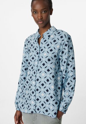 STRUKTURIERTE MIT ALL-OVER - Overhemdblouse - hellblau