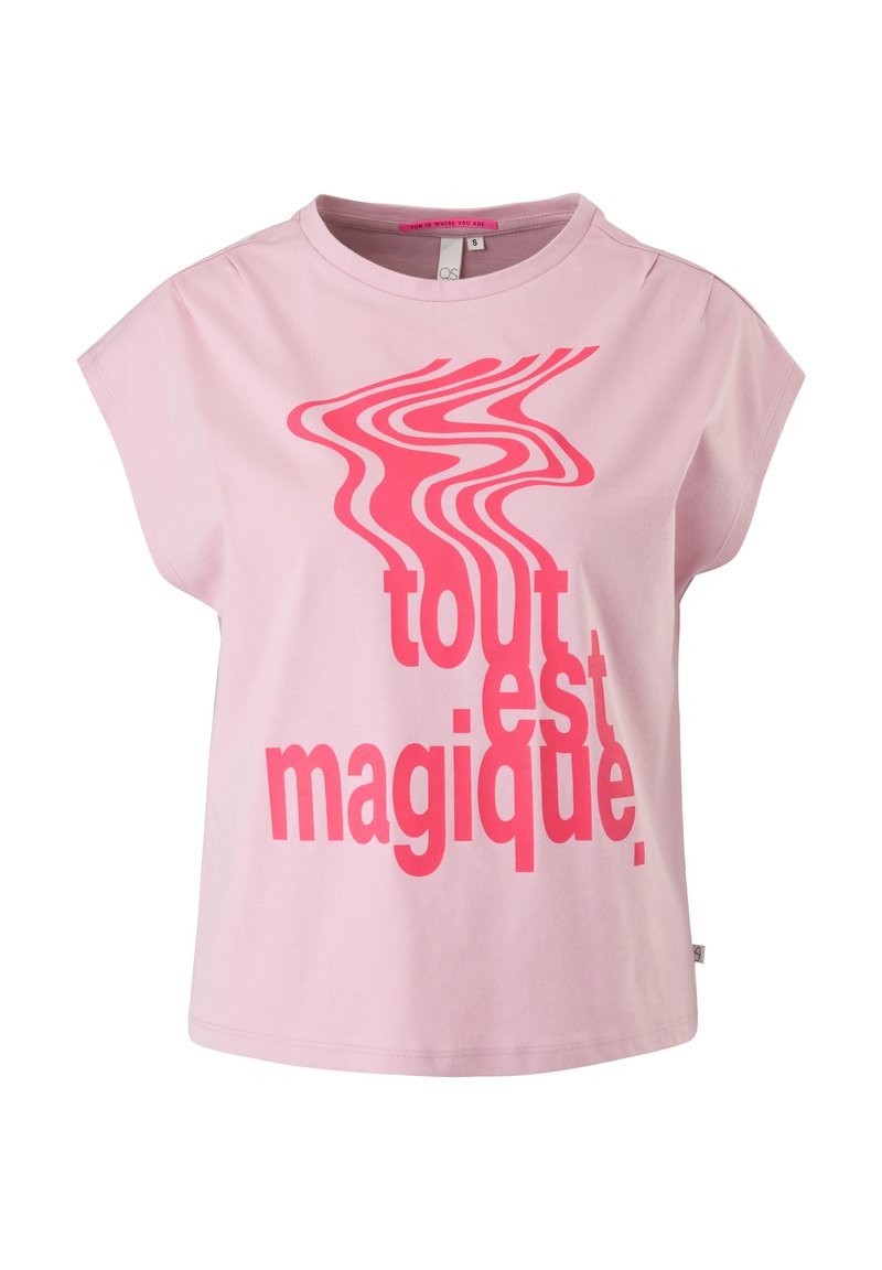 QS INSCRIPTION IMPRIMÉE - T-shirt imprimé - rosa