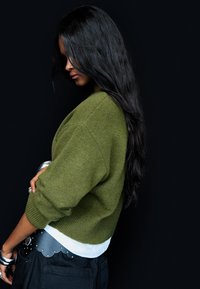 Bershka WITH HEM - Maglione - evergreen