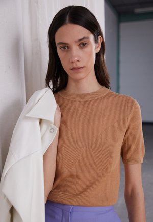 SHEER - T-shirt basique - camel