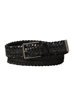 Calvin Klein Ceinture tressée - black/antique silver-coloured