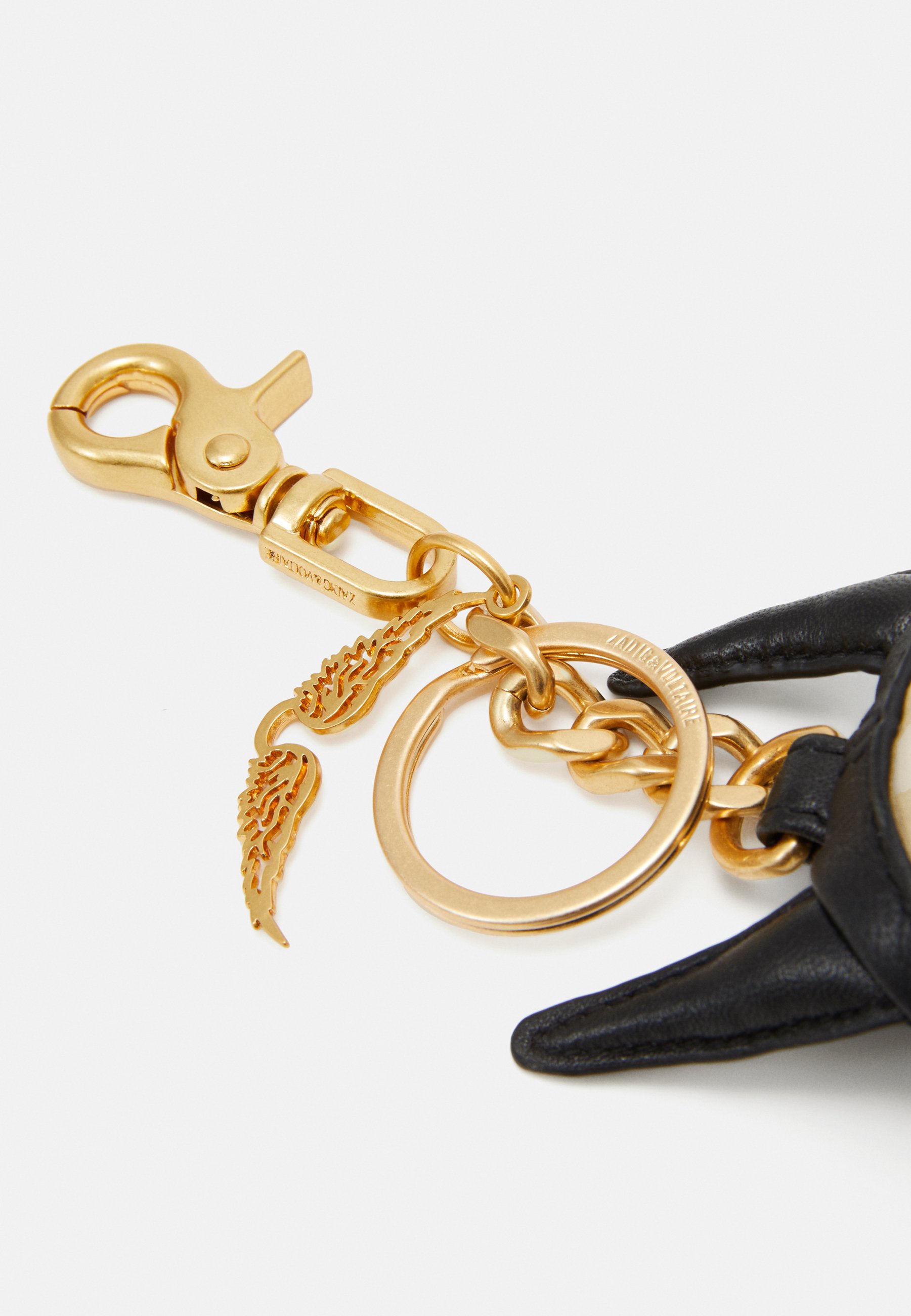【関税込み】Tex Keychain - Zadig & Voltaire - Leather - Brow Tex Keychain in Brown Suede Leather | Zadig&Voltaire