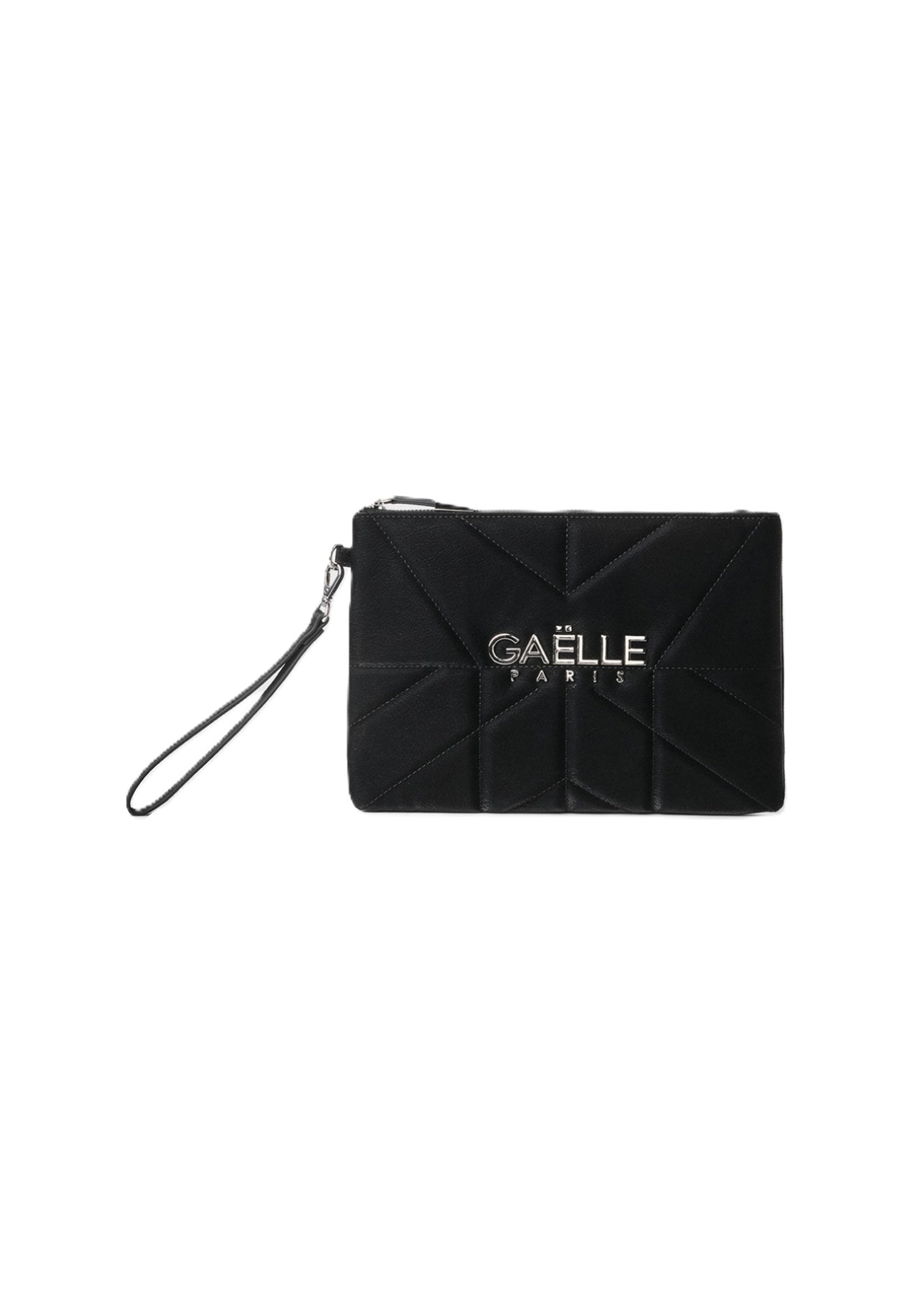 Pochette Gaelle MINI MATELASSATA In Ecopelle Con Ciondolo – Nero, Taglia Media - 4