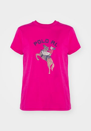 Polo Ralph Lauren HORSE TEE SHORT SLEEVE - Triko s potiskem - accent pink