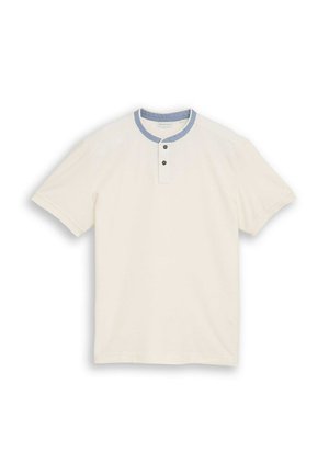 TOM TAILOR, POLOSHIRT MIT STEHKRAGEN - T-shirt basic - gardenia white