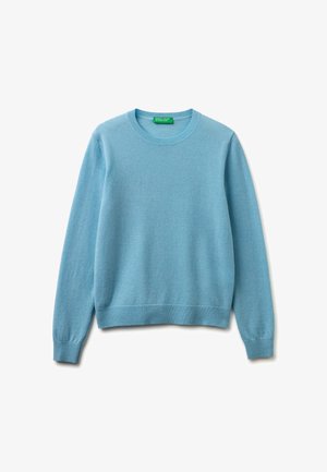 United Colors of Benetton, POWDER BLUE CREW NECK SWEATER .. - Strickpullover - blue