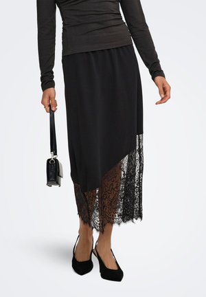 JDY, JDYGEGGO LIFE MIX LACE SKIRT JRS DIA - А-образна пола - black