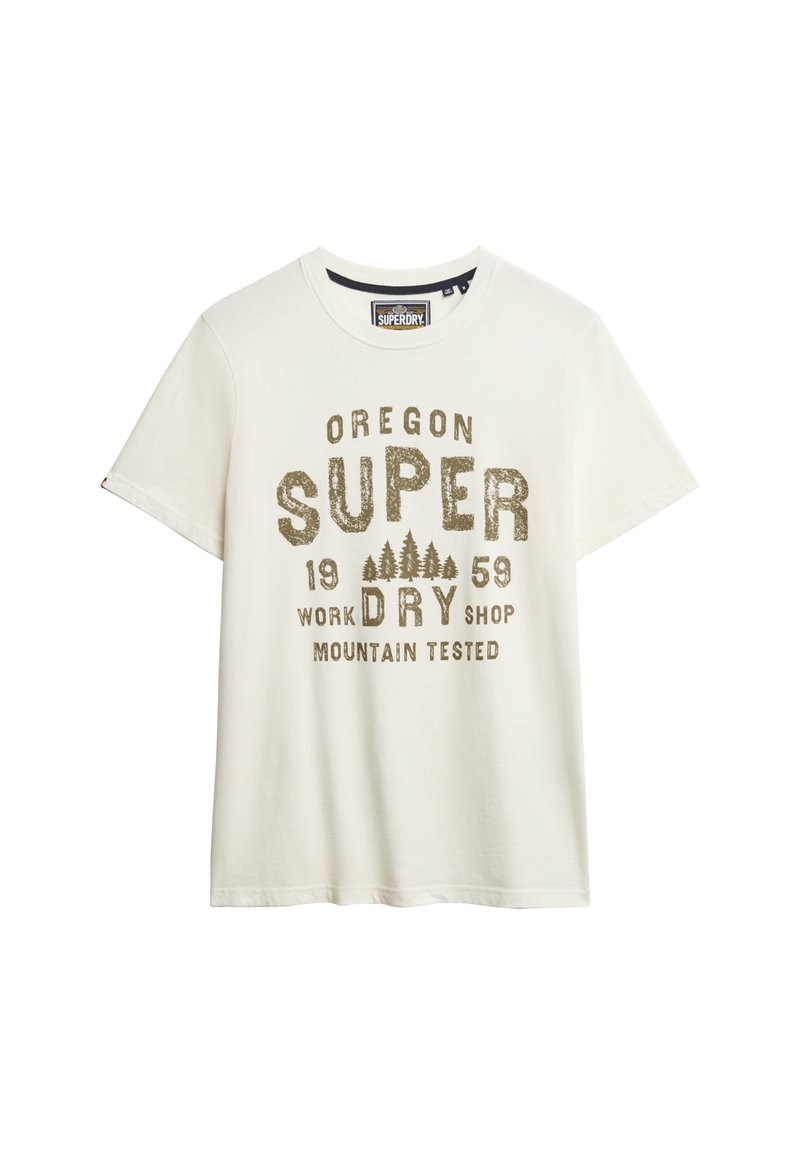 Superdry & Co T-shirt print lichtgeel Superdry & Co T-shirt print lichtgeel